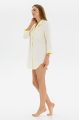 Жіночий літній халат JESS крем/жовтий